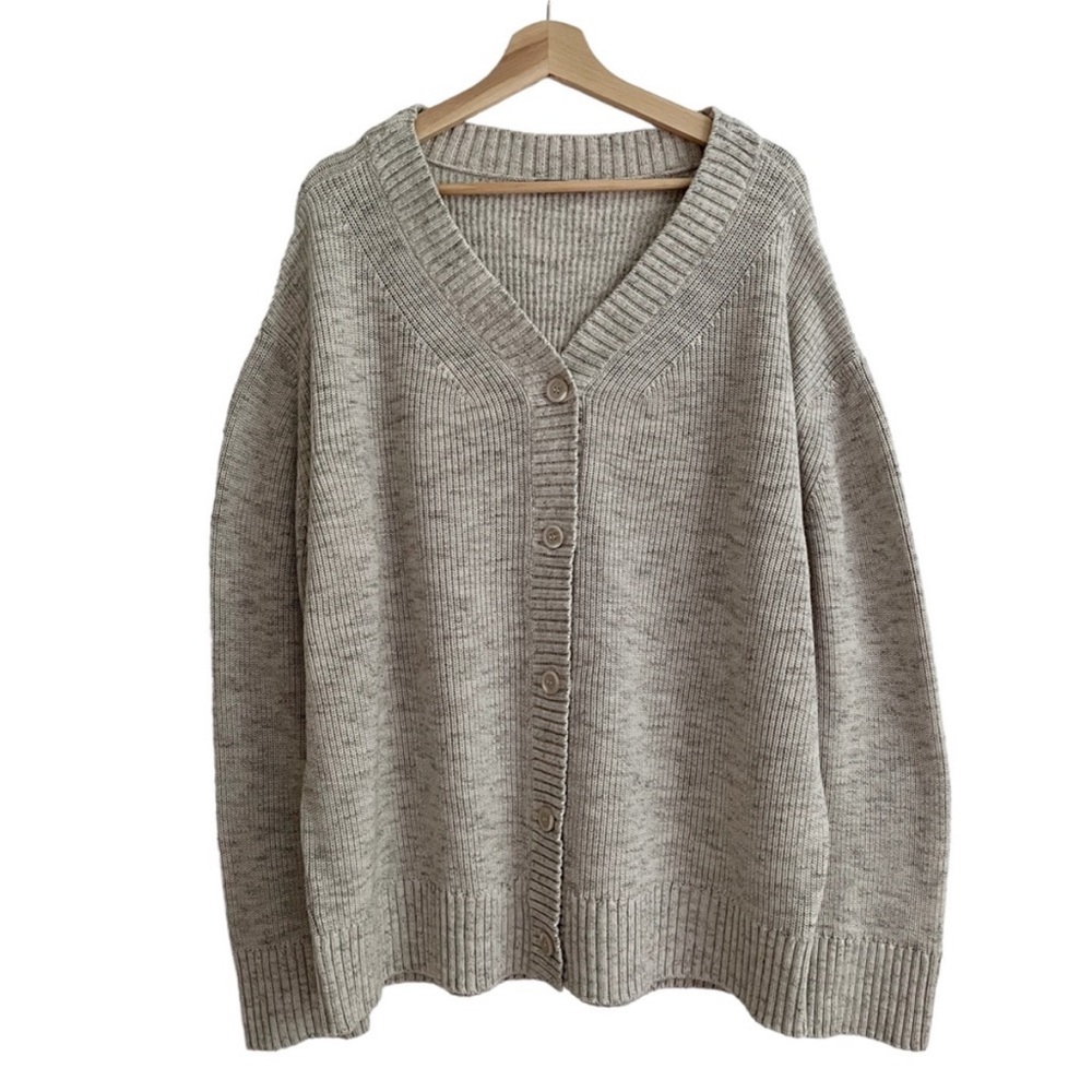 COS beige grey cardigan